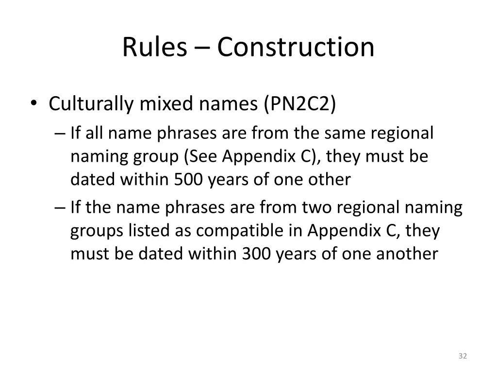 rules construction 2