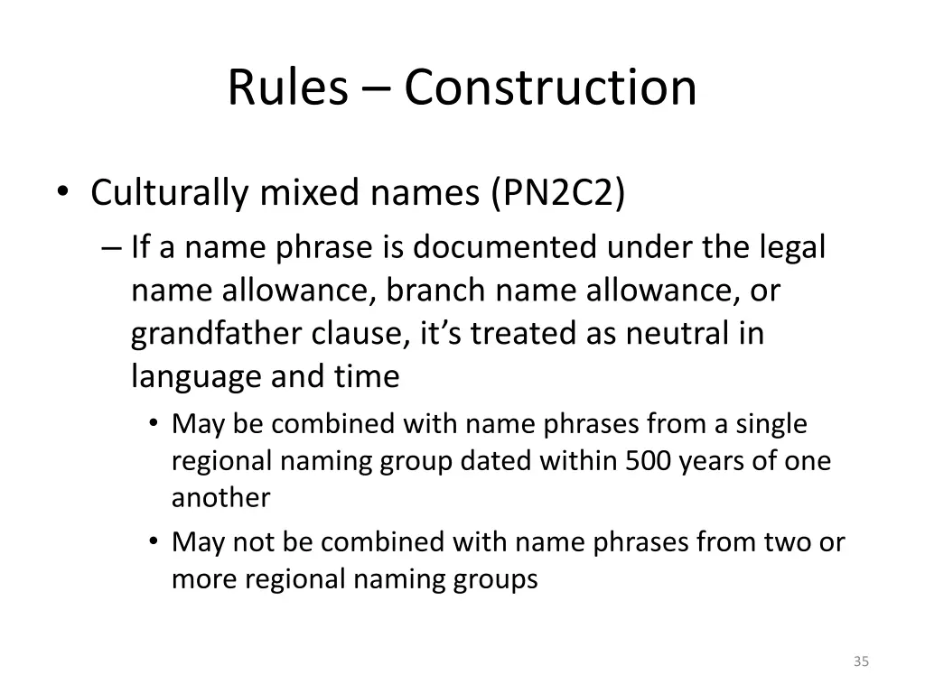 rules construction 5