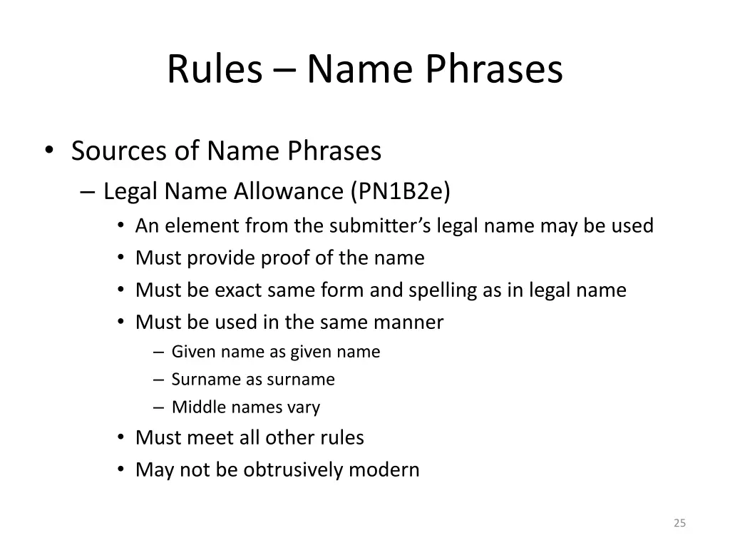 rules name phrases 11