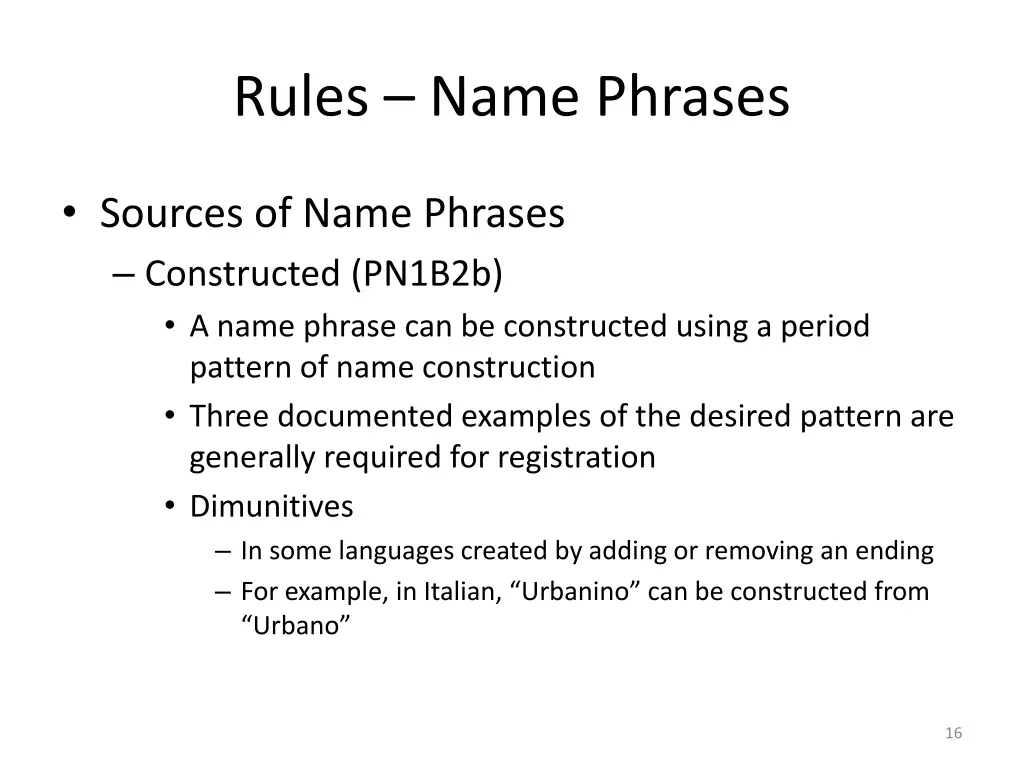 rules name phrases 2