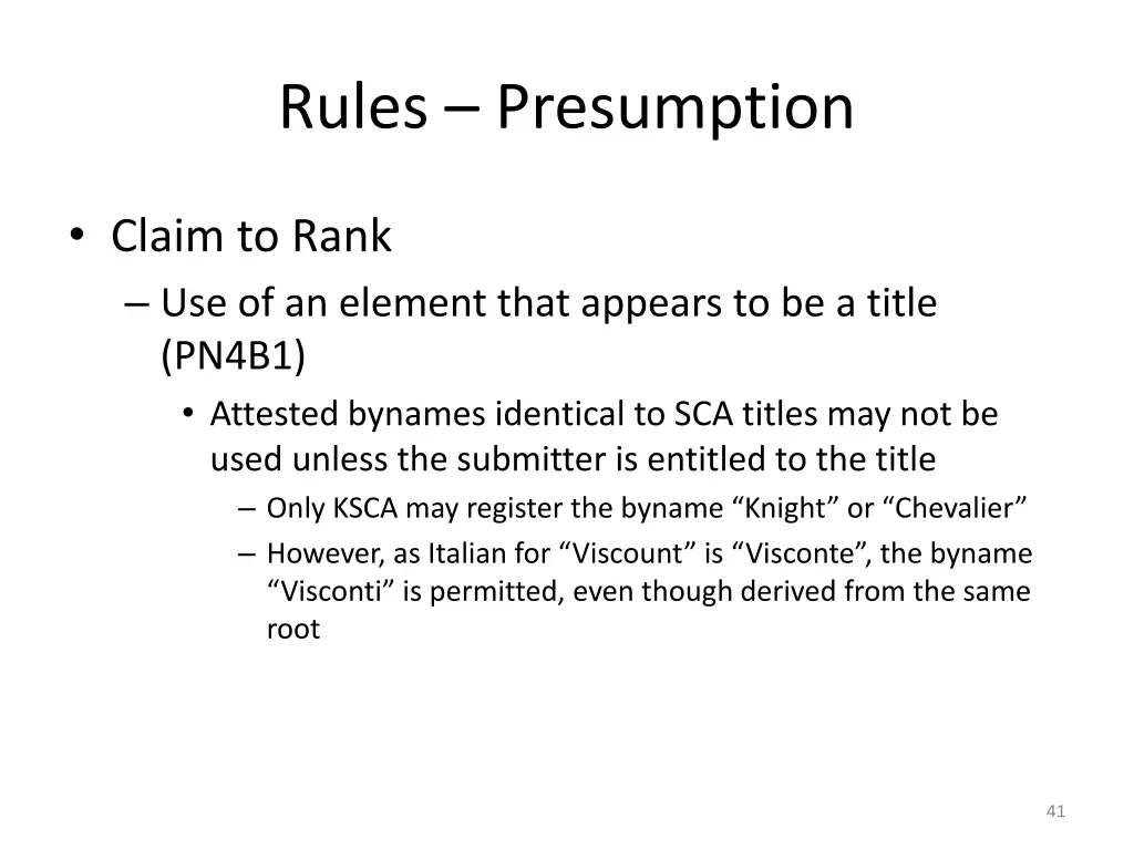 rules presumption 1