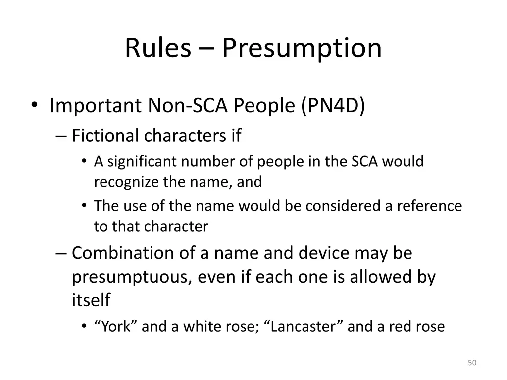 rules presumption 10