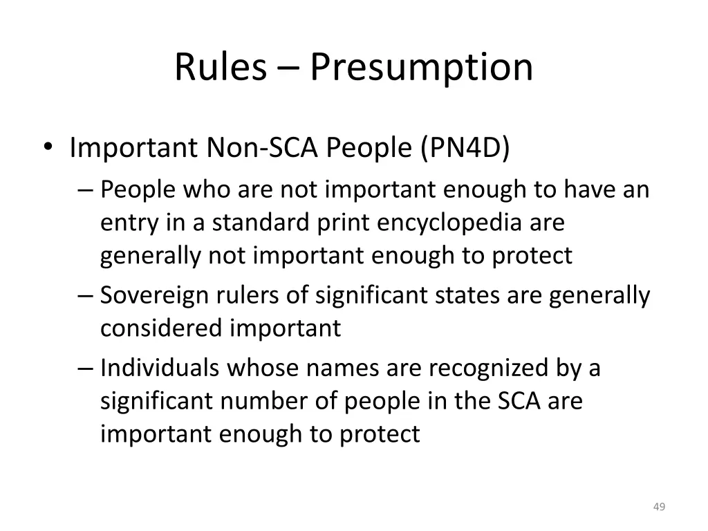 rules presumption 9