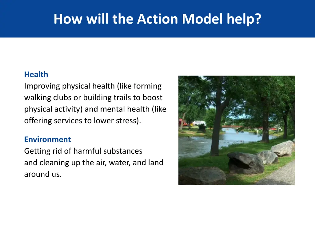 how will the action model help