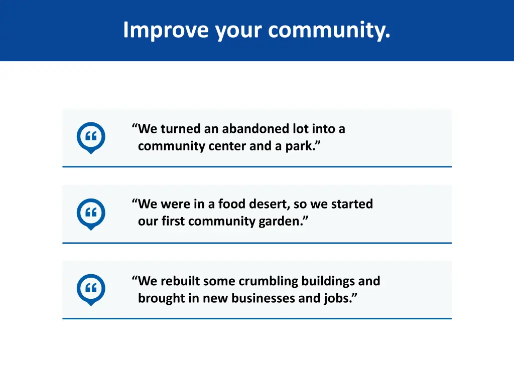 improve your community