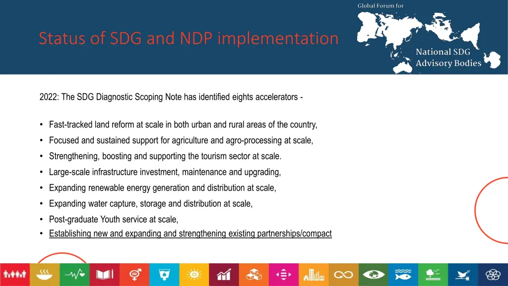 status of sdg and ndp implementation 5