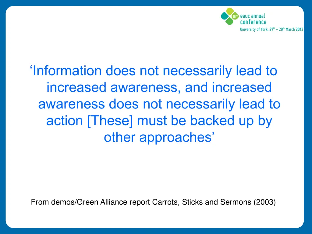 information does not necessarily lead