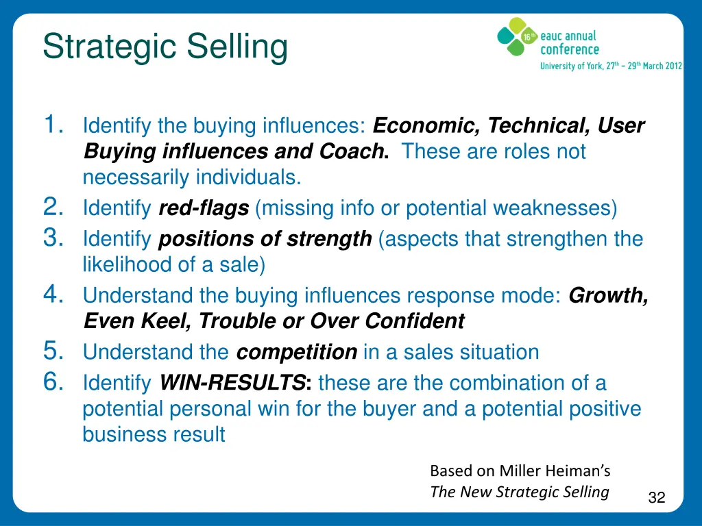 strategic selling