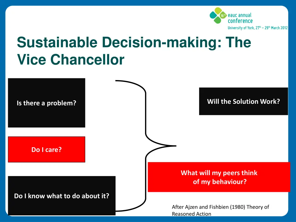 sustainable decision making the vice chancellor