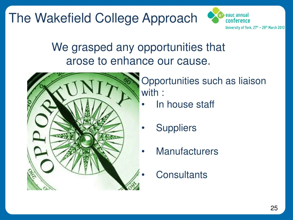 the wakefield college approach 7