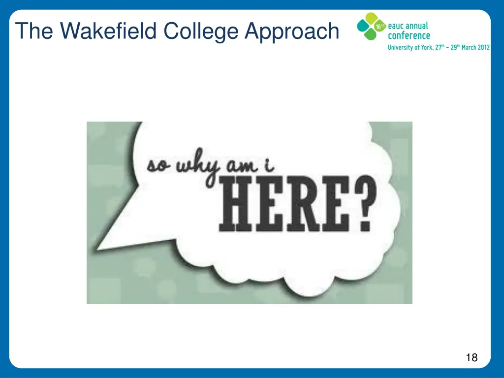 the wakefield college approach