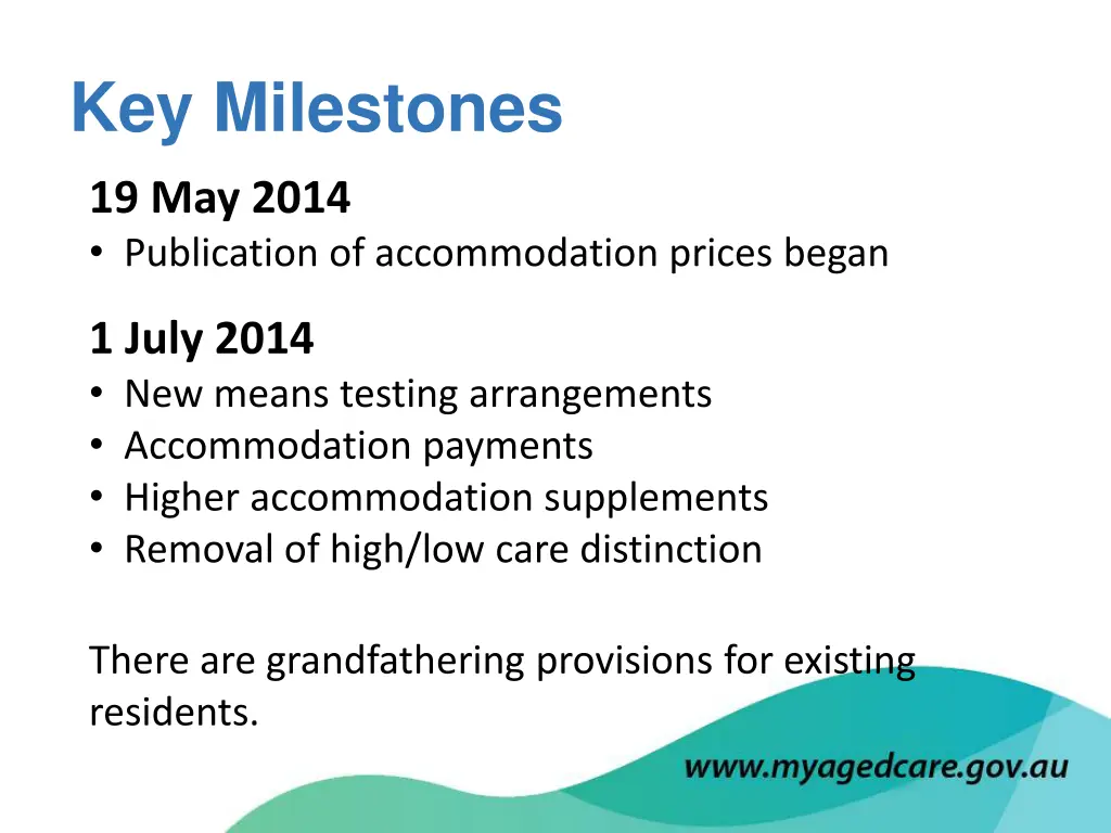 key milestones 1