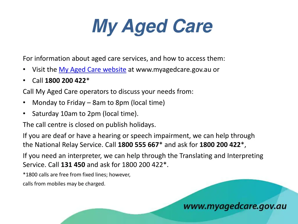 my aged care 1