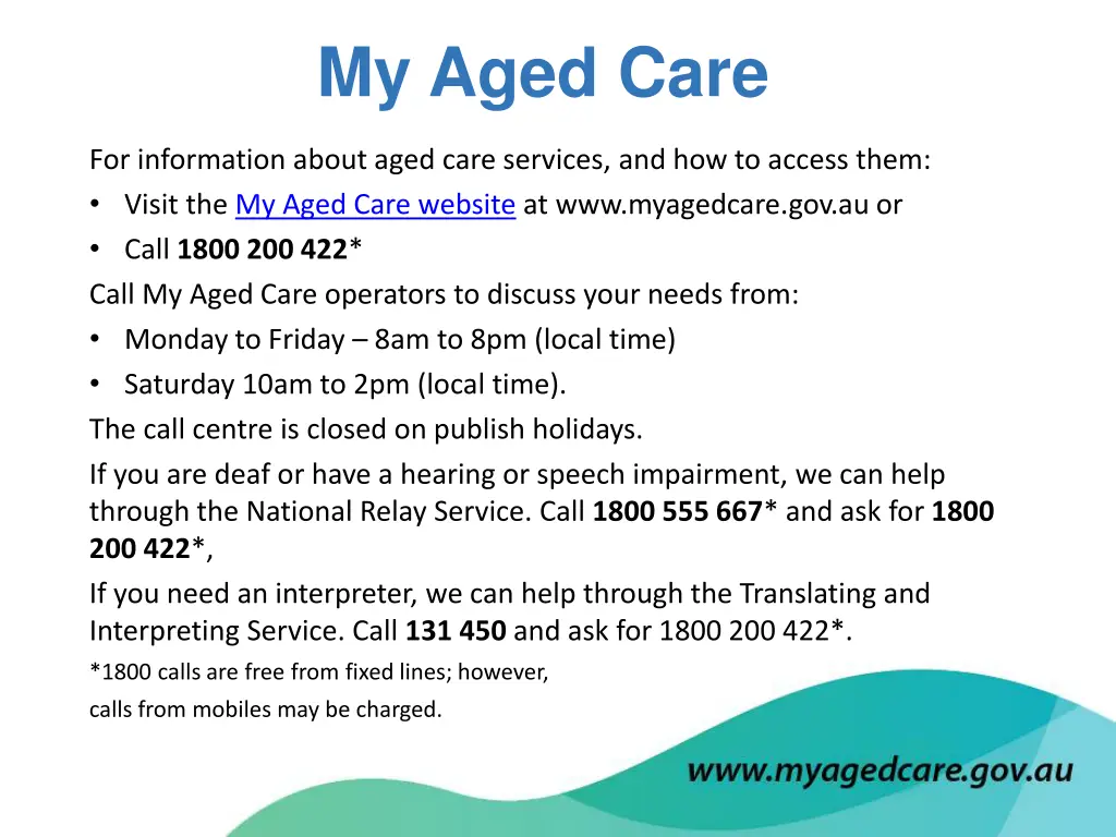 my aged care