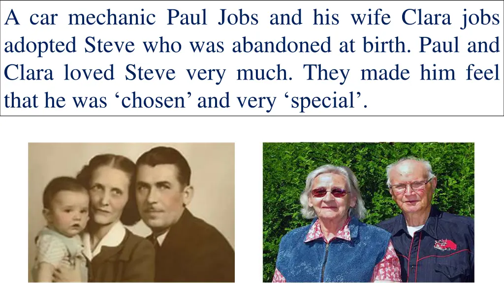 a car mechanic paul jobs and his wife clara jobs