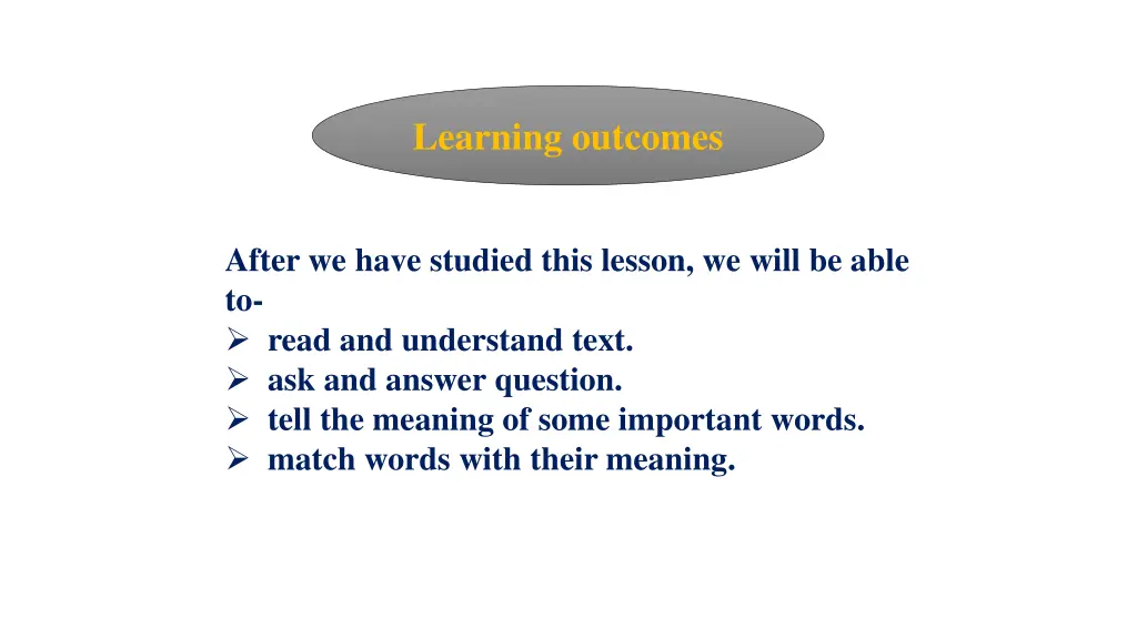 learning outcomes