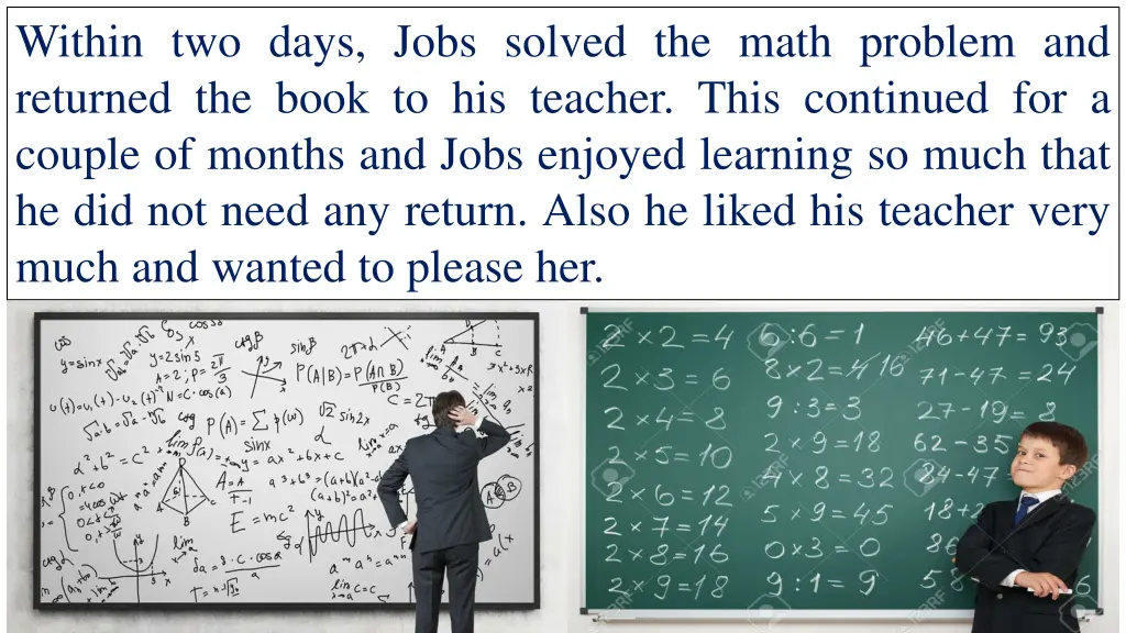 within two days jobs solved the math problem