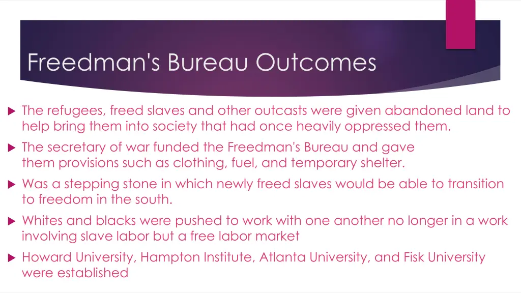 freedman s bureau outcomes