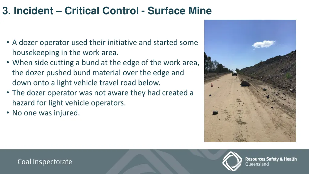 3 incident critical control surface mine