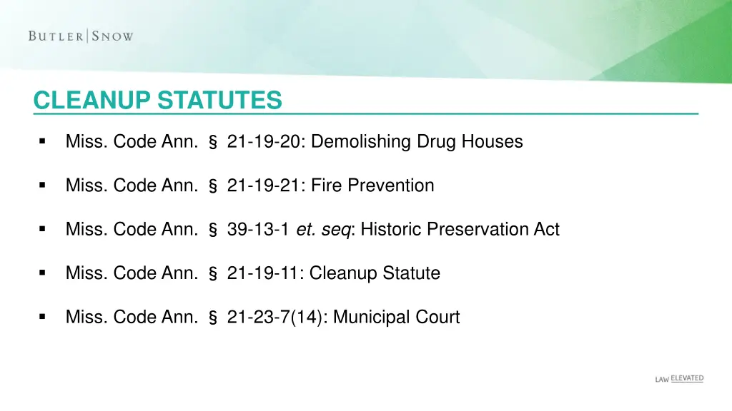 cleanup statutes