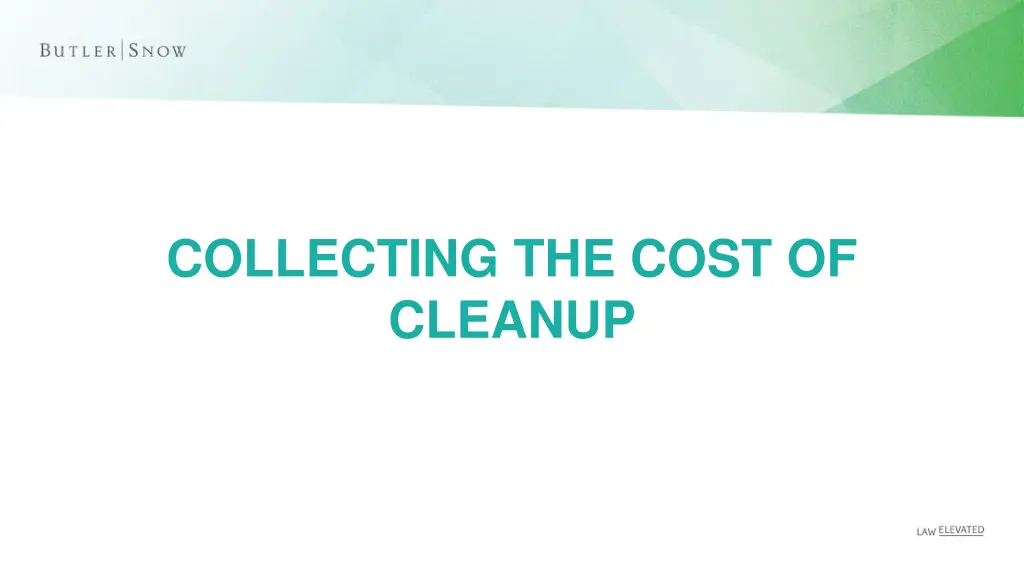 collecting the cost of cleanup