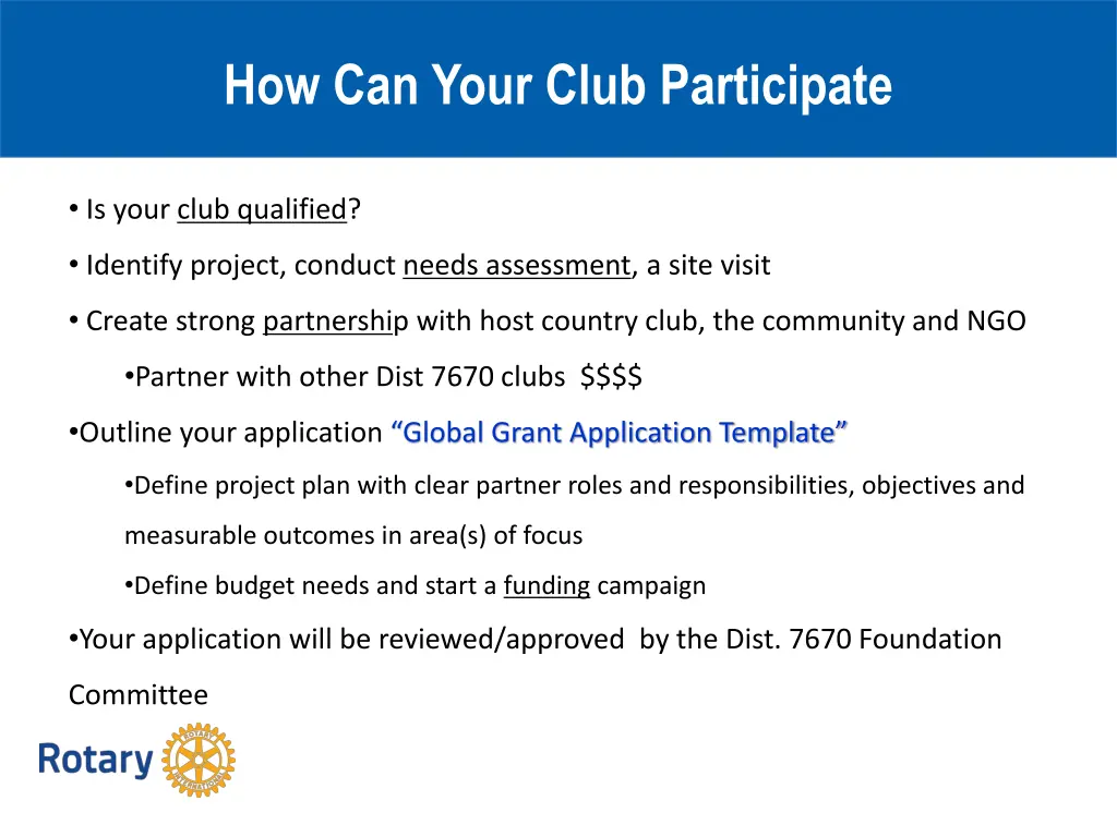 how can your club participate