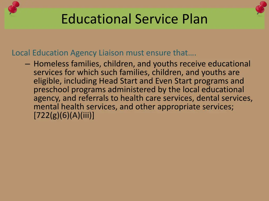 educational service plan