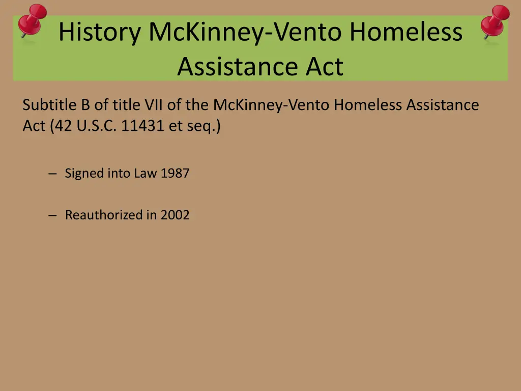 history mckinney vento homeless assistance act