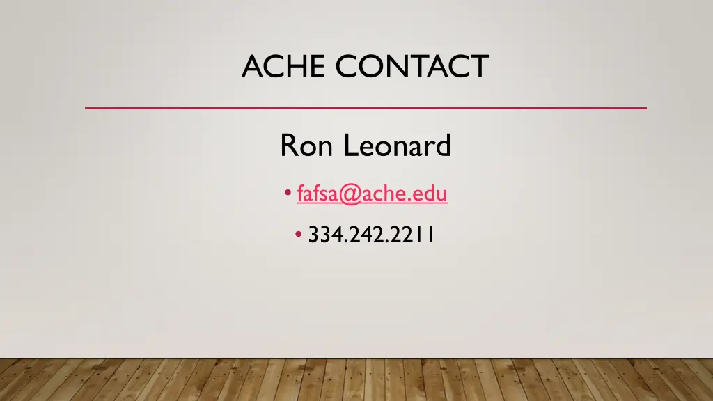 ache contact