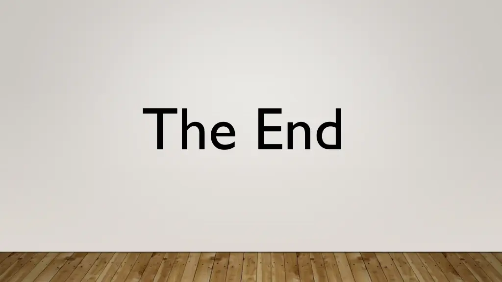 the end