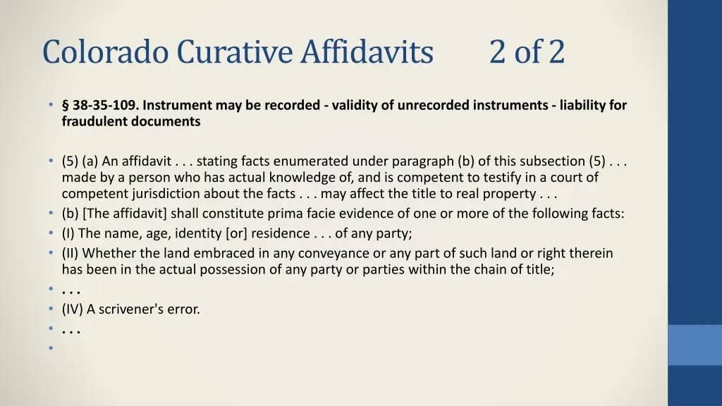 colorado curative affidavits 2 of 2