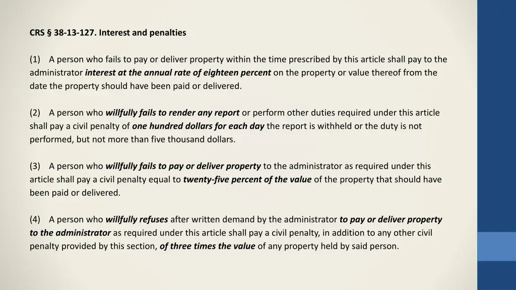 crs 38 13 127 interest and penalties