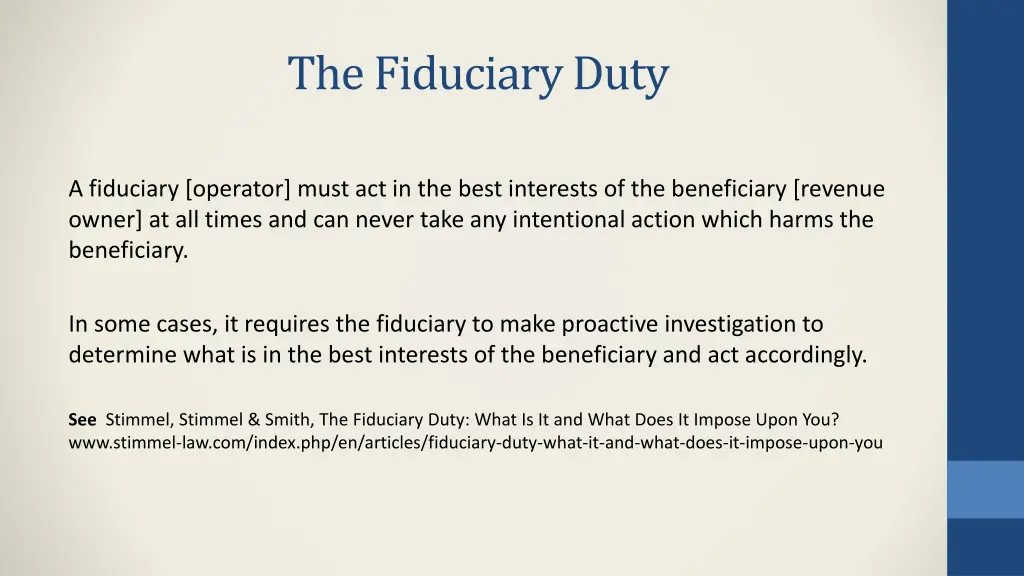 the fiduciary duty