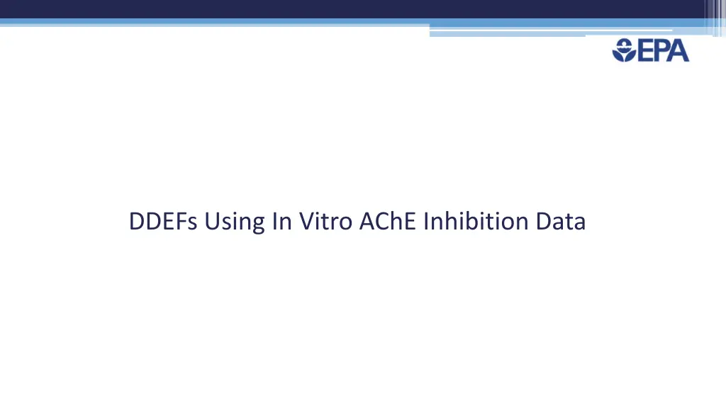 ddefs using in vitro ache inhibition data