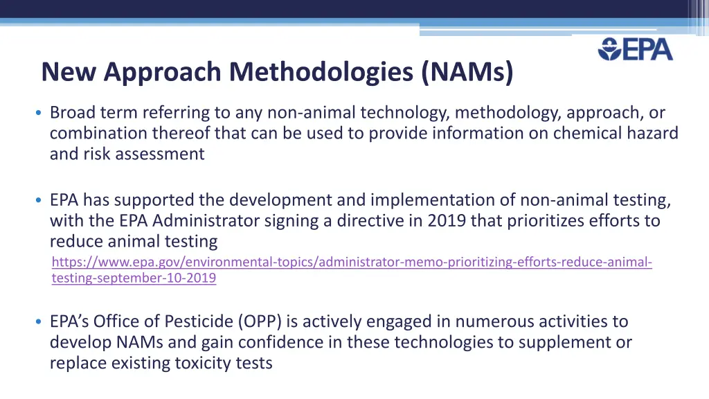 new approach methodologies nams