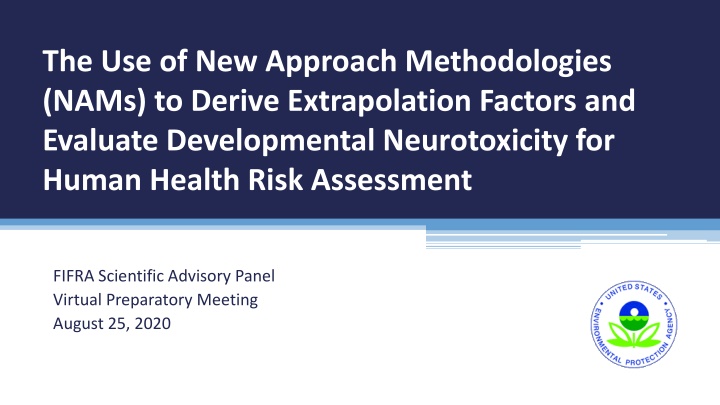 the use of new approach methodologies nams