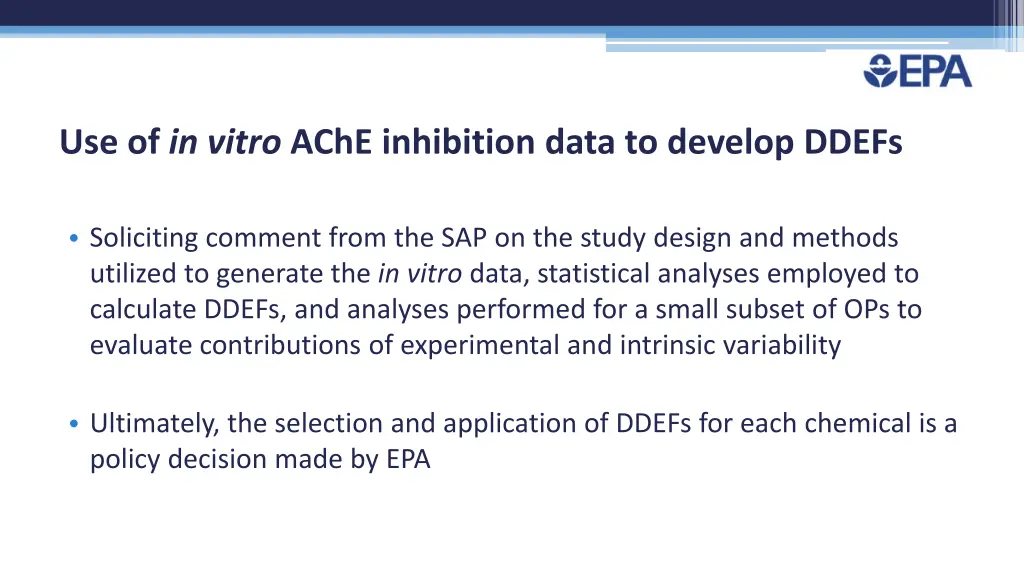 use of in vitro ache inhibition data to develop 1