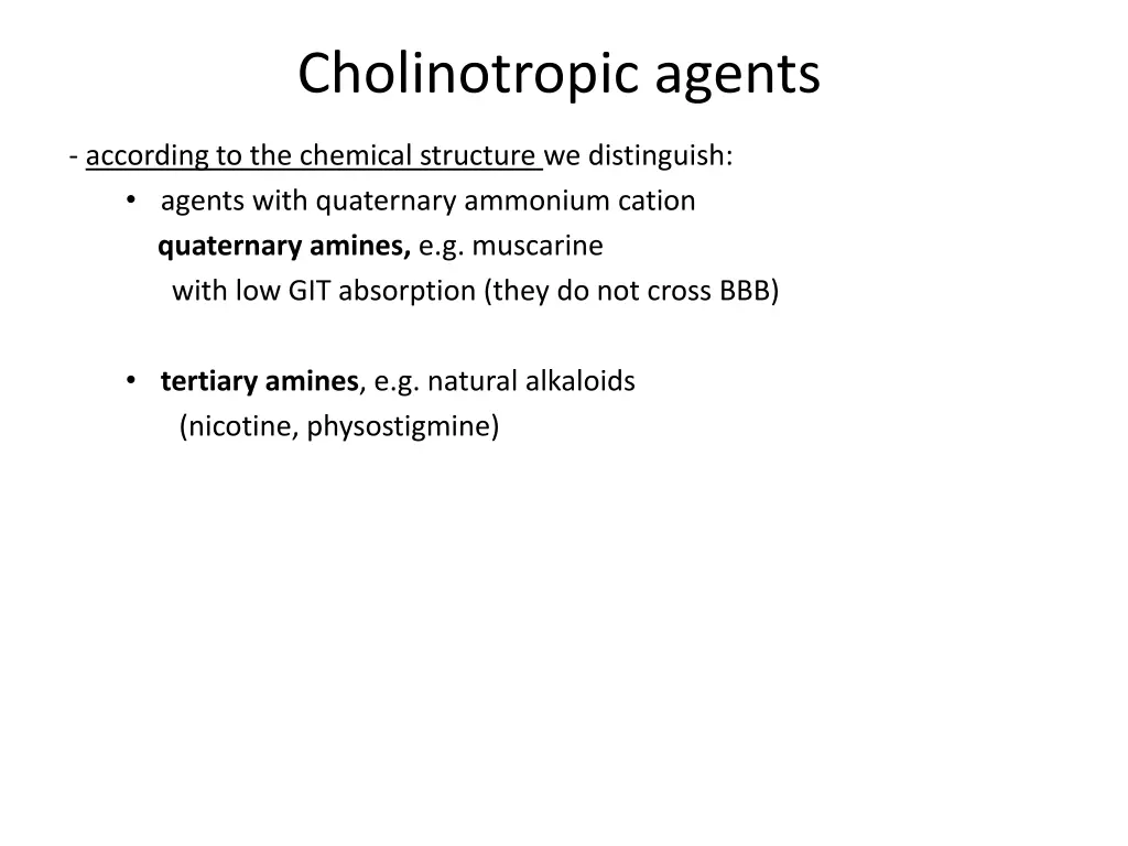 cholinotropic agents