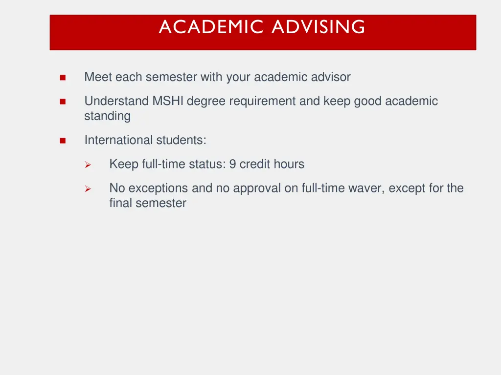 academic advising