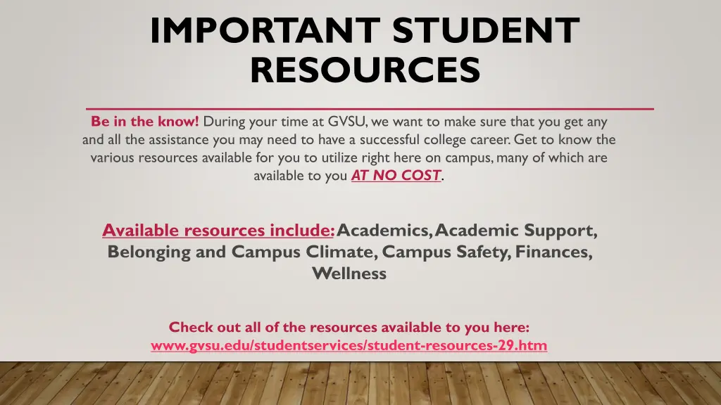 important student resources