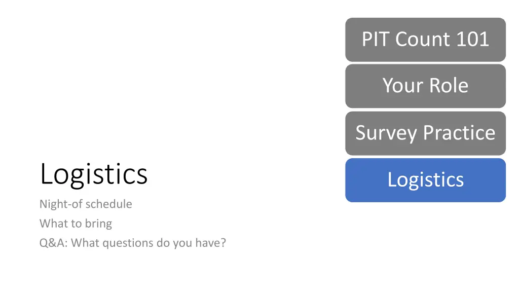 pit count 101 11