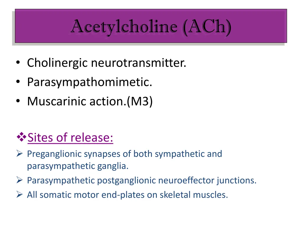 acetylcholine ach