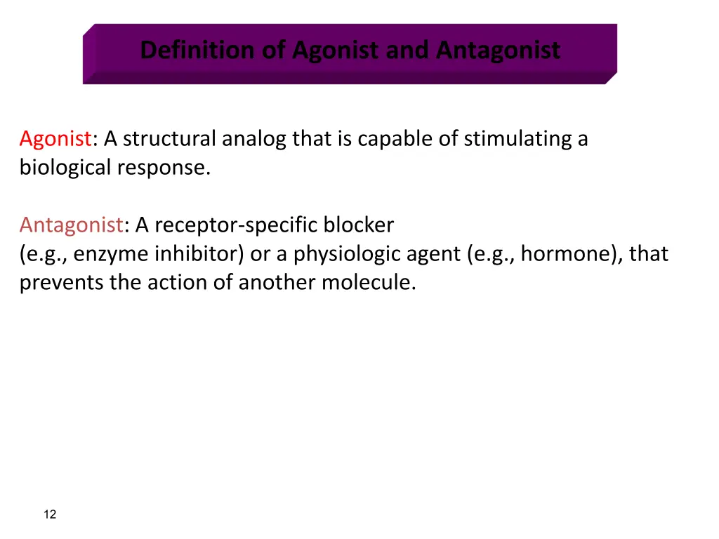 definition of agonist and antagonist