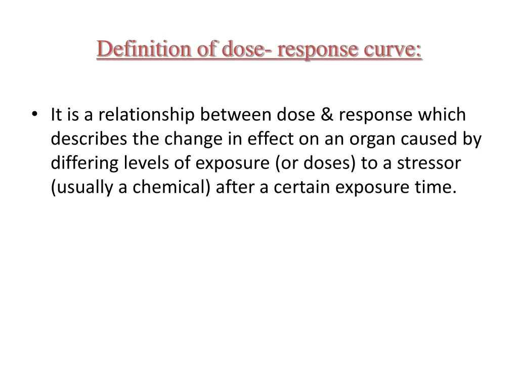 definition of dose response curve