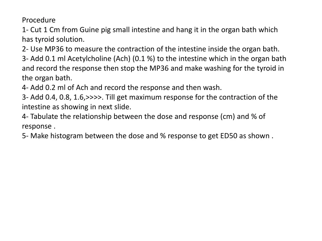 procedure 1 cut 1 cm from guine pig small