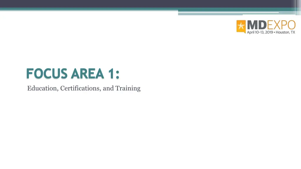 focus area 1 education certifications and training