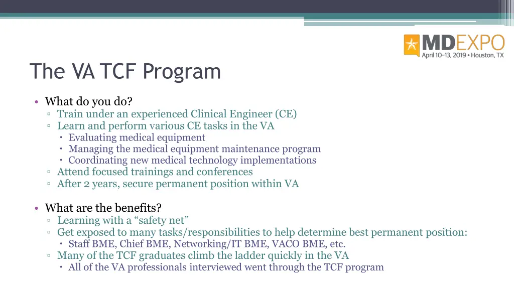 the va tcf program 1