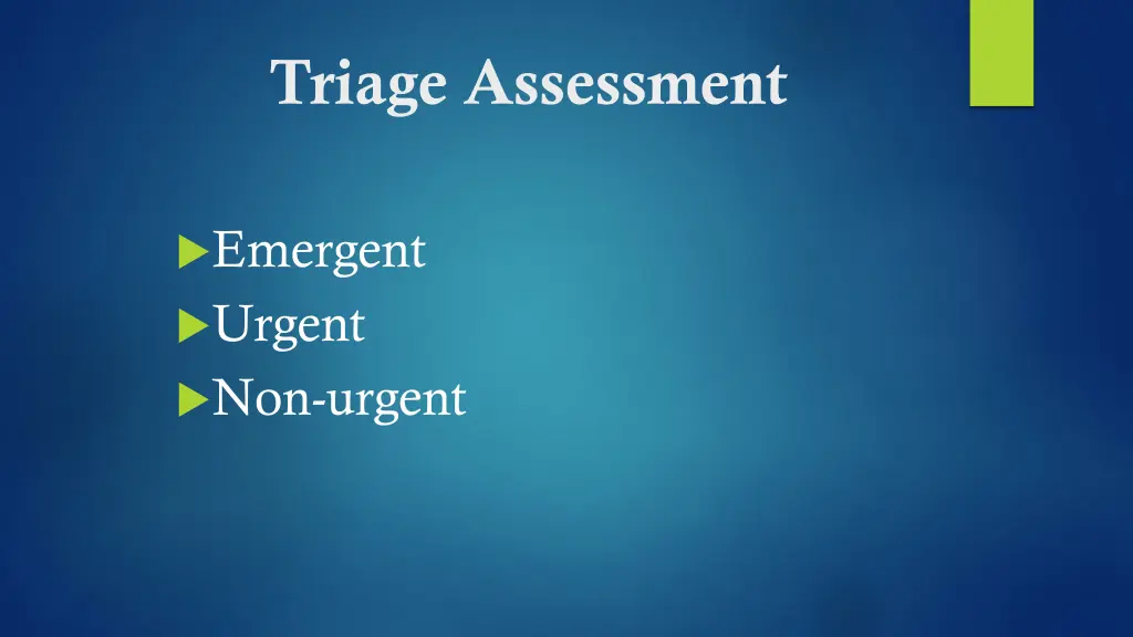 triage assessment