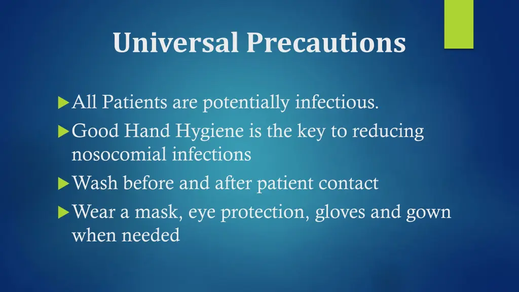 universal precautions