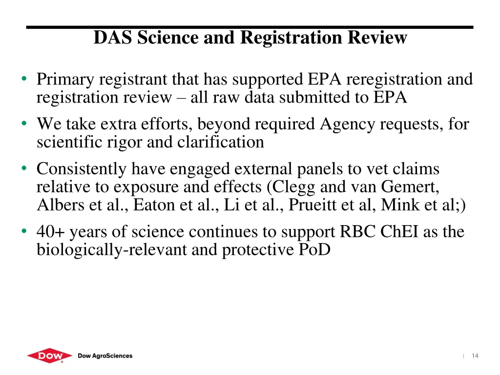 das science and registration review